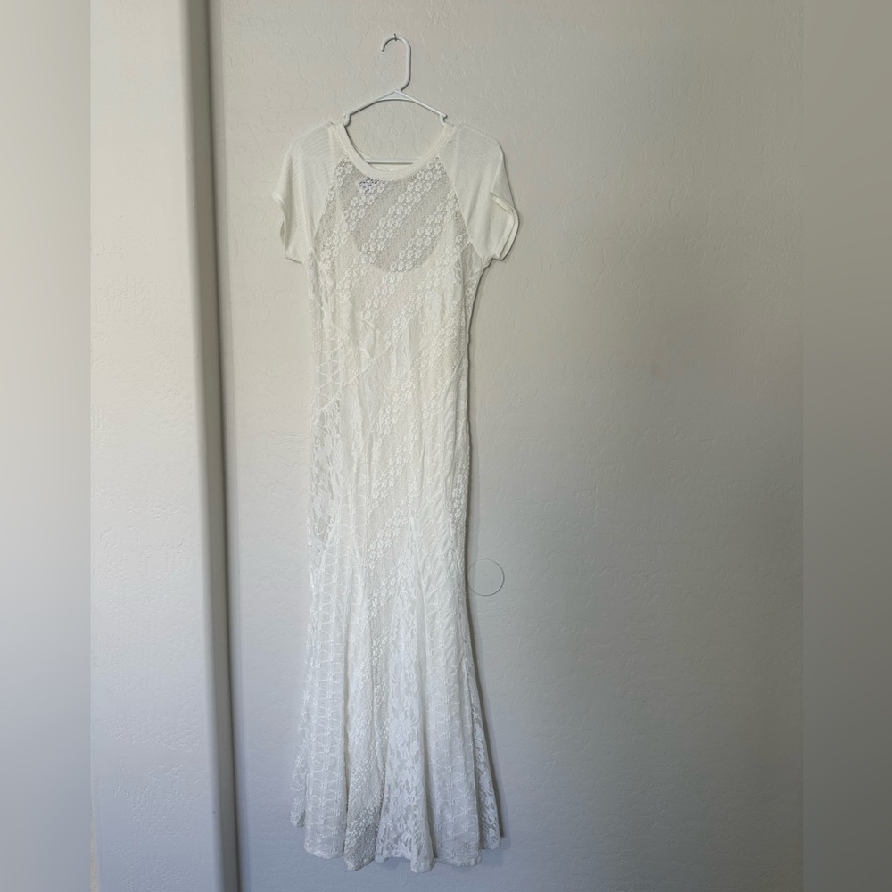 Free people white lace cypress maxi dress